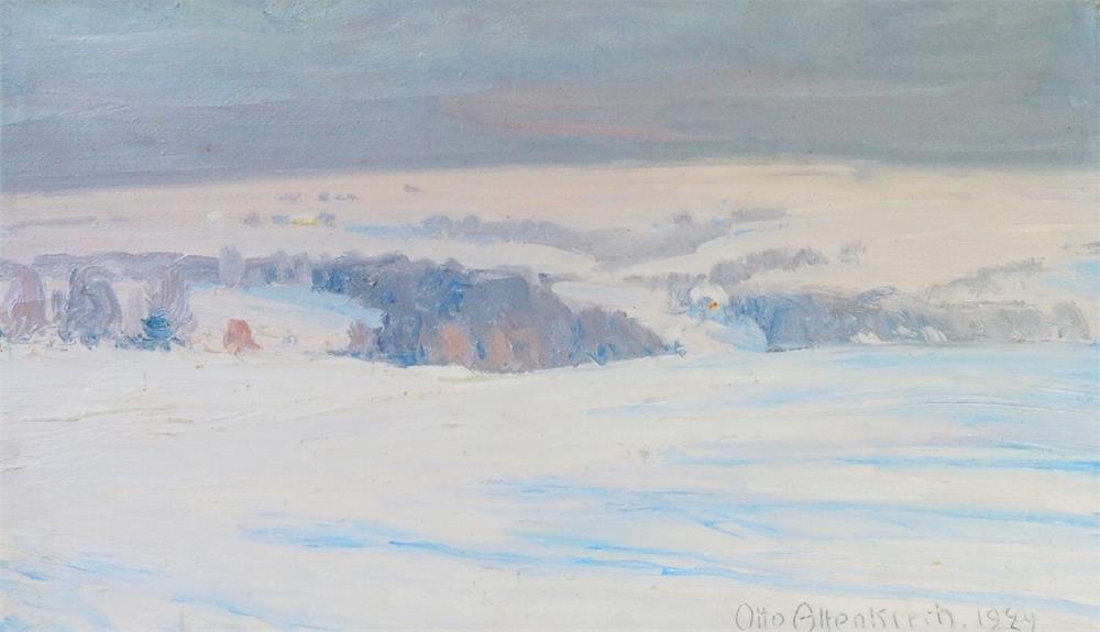 ALTENKIRCH, Otto. 1875 Ziesar - 1945 Siebenlehn. Weite Winterlandschaft.