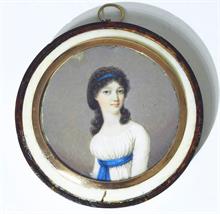 Miniaturportrait einer jungen Dame.