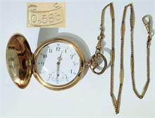 Savonett-Taschenuhr an Uhrenkette.  