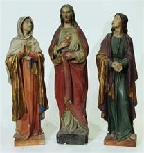 Drei Heiligenfiguren. 