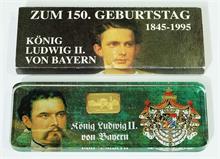 Feingoldbarren zum 150. Geburtstag König Ludwig II von Bayern.