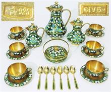 Russisches Cloisonné-Email-Service.