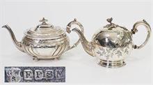 Zwei Teekannen.  England, Ende 19.  Jahrhundert.
