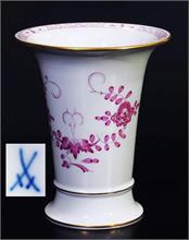 Indisch-Vase. MEISSEN,  Purpur-Camaieumalerei, Dekor "Indisch-Blume".