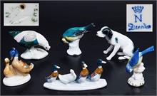 Sechs verschiedene Tierfiguren.