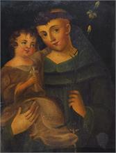 Heiliger Antonius  mit Lilie und Jesuskind.