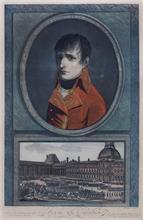 Darstellung/Brustbild des jugendlichen Napoleon, erster Konsul der Republik.