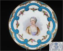 Französischer Bildnisteller "Brustbild Madame de Pompadour".