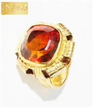 Ring mit  Mandarin-Citrin,   750er Gelbgold
