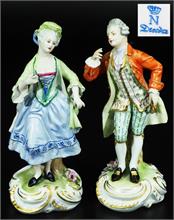Zwei Figuren "Kavalier mit eleganter Dame".