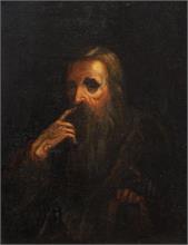 Porträt eines bärtigen alten Mannes,  vermutlich  Darstellung eines Philosphen