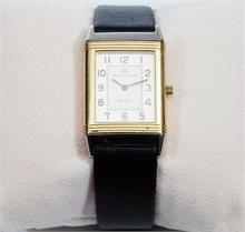 JAEGER LeCoultre Armbanduhr mit Wendegehäuse. Stahl/Gold