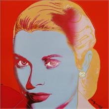 Nach ANDY WARHOL (1928 - 1987).   Wandbild Porzellankachel Grace Kelly "Red".