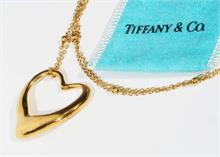 Original TIFFANY & Co. Collier "Open Heart". 750er Gelbgold.