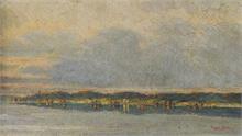 SPIRO, Eugen.  1874 Breslau - 1972 New York City).   "Seenlandschaft".