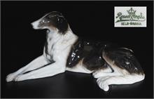 Tierfigur "Liegender Windhund",  ROSENTHAL Selb Bavaria, Entwurf Max Valentin,