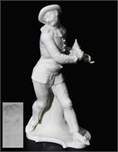 Komödianten-Figur "Pierrot mit Laterne",  NYMPHENBURG um 1970, aus der Serie der Commedia dell 'arte