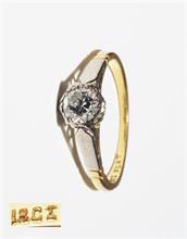Ring mit Altschliff-Diamant, von ca. 0,28 ct, H/p1,
