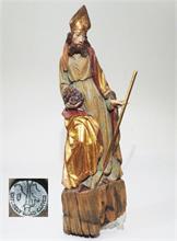 Heiligenfigur "St. Urban".  Holzbildhauerarbeit aus Gröden.