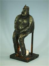 Pepsch Gottscheber. Bronzeskulptur  "Helmut Kohl". 