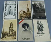 Konvolut: 6 Stück  alte beschriebene Postkarten.   Reichspost, Feldpost und Deutsches Reich. 