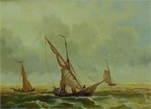 Theimert, P.  Segelschiffe mit Personenstaffage auf hoher See. 