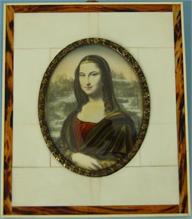 Elfenbein -Miniatur  Mona Lisa. 