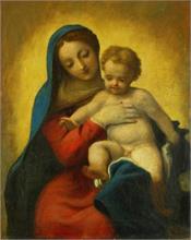 Altmeisterkopist.  wohl nach  Giovanni  Salvi. Madonna mit Kind.   1