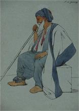 Grandprey, P.de. Orientalist. um 1900. 