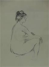 Renoir. Auguste. 1841 - 1919.  Sitzender weiblicher Akt. Radierung. 