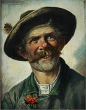 Heidelmann, Max. XX.  Porträt eines Bauers. 