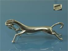 Messerbänkchen Tierfigur Pferd.  800er Silber.