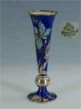 Große Rosenthal Vase mit Silber  um 1930. 