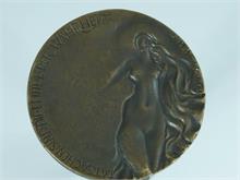 Carvantes, N.D. Jugendstilplakete. Bronze. 
