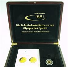 10 Euro Gold-Gedenkmünzen zu den Olympischen Spielen. Frankreich. 