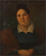 Biedermeier Damenporträt.  18. Jahrhundert.