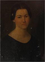 Biedermeier Damenporträt.  Ende 17./Anfang 18. Jahrhundert.