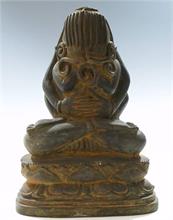 Khmerbuddha aus Bronze.  Frühes 20. Jahrhundert.