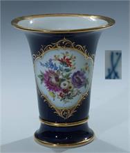 Kobalt-Vase.  MEISSEN  1850 - 1924. 