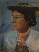 Damenporträt in Tracht. 