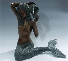 Meerjungfrau mit Muschelhorn. 