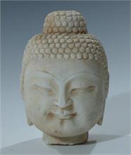 Buddhakopf aus Marmor. 