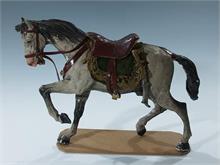 Krippenfigur "  Pferd mit Sattel". 