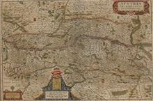 Alte Landkarte.  Austria um 1630. 
