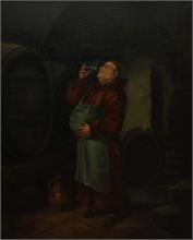 Weintrinkender Mönch. 