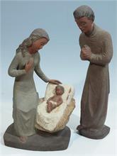 Maria und Josef mit Jesuskind.
