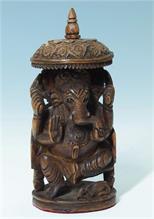 Holzskulptur Ganesha.