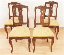 4er Satz Stühle im barocken Stil. 