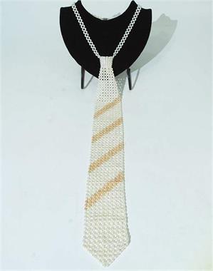 Krawatte aus Süsswasser-Perlen.