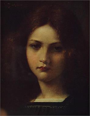 Porträt eines jungen Mädchens.